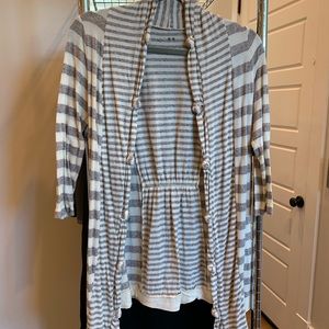 Anthropologie Three Dot brand striped sweater